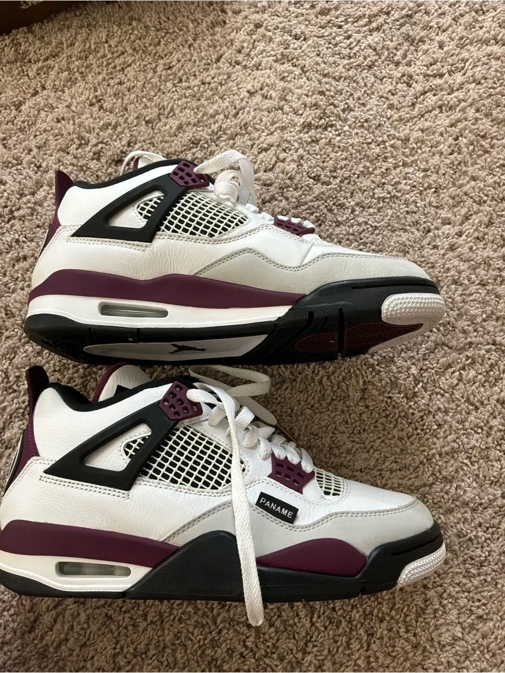Jordan4  Men’s Sneakers White and Purple